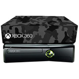 Capa Para Xbox 360 Slim E Super Slim - Camuflada Cinza