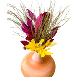Arranjo  Flores Desidratadas + Vaso Terracota (barro)