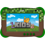 Tablet Kids Ghia 7 Pulgadas 2gb Ram 32gb Memoria Android 13 Minecraft Color Verde Modelo Gk133m2