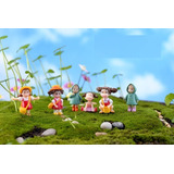 6 Meninas 3cm Terrário Mini Jardim Miniatura Maquete Micro