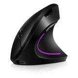 Ratón Vertical Inalámbrico Mouse 2.4g Recargable Ergonómico