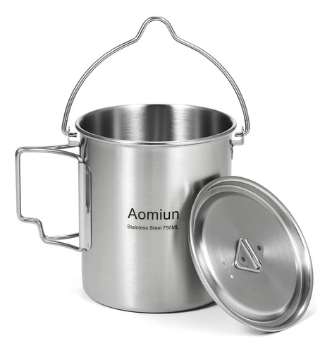 Portable Water Mug 750ml Stainless Steel Pot With Lid And