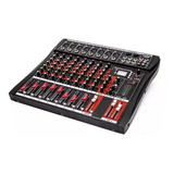 Mesa De Som Bluetooth Usb Mixer Mp3 Digital 8 Canais Le711