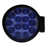 Faro De 14 Led Redondo 42 Watts Azul 12v - 24v Camion 