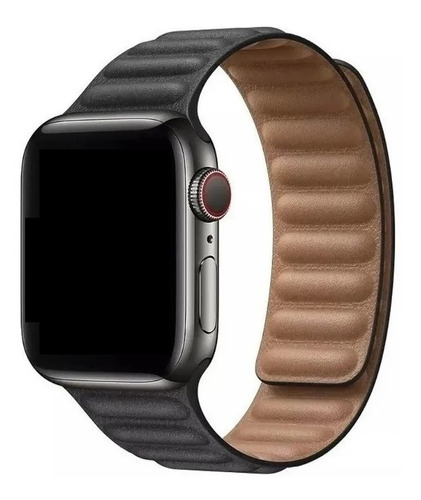 Pulseira Couro Elos Magnético Para Apple Watch Ultra 49mm