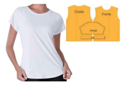 Molde Camiseta Feminina T-shirt Pronto No Papel Kraft 