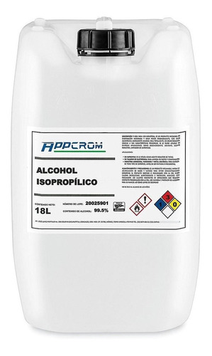 Alcohol Isopropílico Al 99% - Botella De 18l - Uline