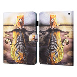 Funda Tiger Drawing Para Amazon Kindle Fire Hd10 2023/2021