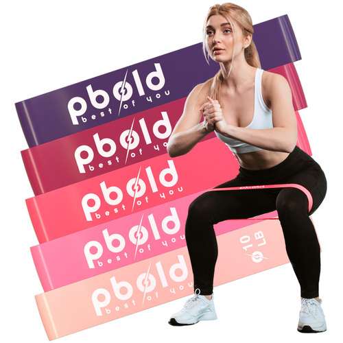 Ligas Para Ejercicio Bandas De Resistencia Gomas Elásticas Cintas De Entrenamiento Fitness Pbold Rosa