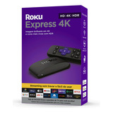 Roku Express Streaming 4k Transforma Tv Em Smart Tv 1 Gb Ram