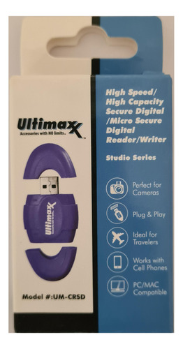 Ultimaxx Lectortarjetas Usb Alta Velocidad Sd, Sdhc, Sdxc 