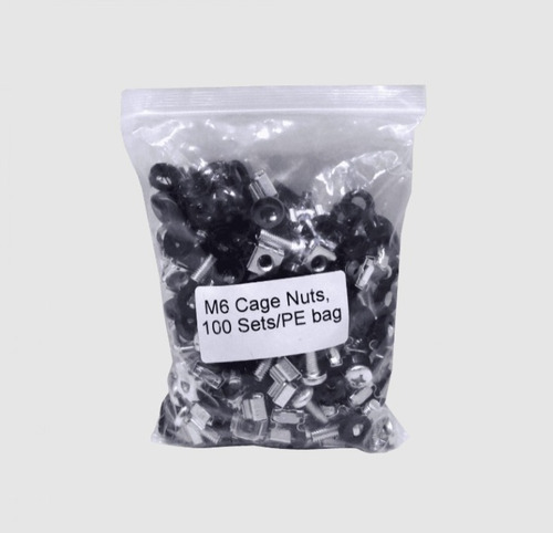 Kit 100 Tornillos Y Tuercas Enjauladas Para Rack 10p 19p