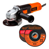 Esmeril  4-1/2  820w + 20 Discos Corte Metal Black+decker