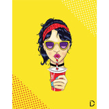 Vinilo Decorativo 60x90cm Pop Art Anteojos Sunglasses M5