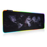 Mouse Pad Gamer Largo Rgb Interactivo Sensible Al Sonido