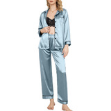 Ekouaer Conjunto De Pijama De Satn Para Mujer, Ropa De Desca