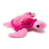 Peluche De Peluche De Tortuga Marina Rosa De 18  Con Bebé