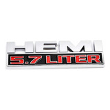 Emblema Hemi 5.7 Litros Liter Metalico Con Adhesivos Nuevo