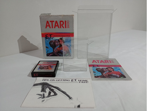 Atari 2600 E.t. Extraterrestre Caja, Manual  Protectores (b)