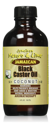 Jamaican Mango & Lime Aceite De Ricino Negro Con Coco, 4