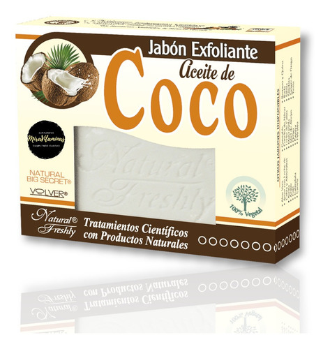 Jabon Exfoliante Aceite De Coco Natural - g a $133