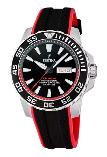 Reloj Hombre Festina Deportivo Zafiro Buceo 20% Off + Regalo