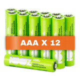 Pilas Aaa Recargables 100%peakpower Paquete De 12 Baterías 