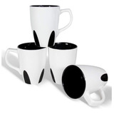 Bycnzb Juego De 4 Tazas De Café De Cerámica Grandes De 16 Oz