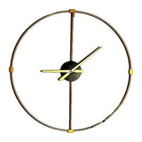 Reloj Pared 60 Cm Deco Hogar Dorado Moderno Living Adorno Zn