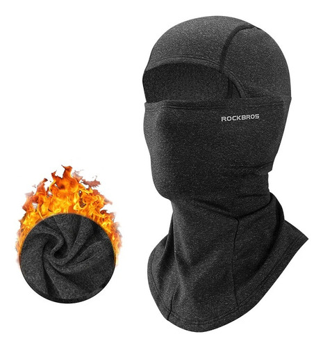 Balaclava Negra Micropolar Rockbros. Gorro Bicicleta Moto