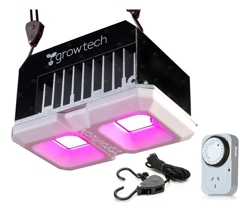 Led Growtech 100w Full Spectrum Con Polea Y Timer