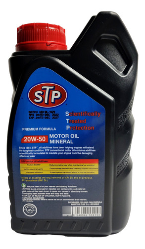 Aceite Motor 15w40 20w50 Mineral Semi Sintetico Stp 946 Ml Foto 5