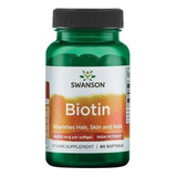 Biotina Alta Potencia 10.000 Mcg Per 60 Caps  De Swanson