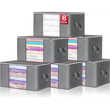 Bolsa Almacenaje Multiusos 6-pack Plegable Cobijas Edredón  Color Grs
