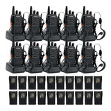 Kit X10 Handy Baofeng Bf-888s 16 Ch 5w Uhf Manos Libres