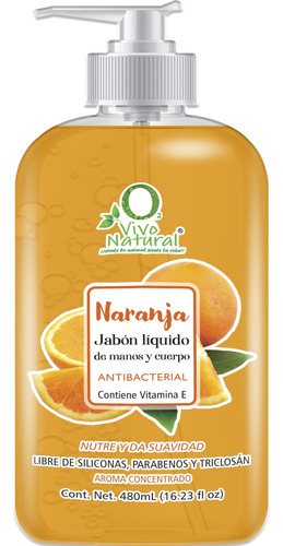 Jabón Líquido Para Manos Y Cuerpo Naranja Citrus 480ml