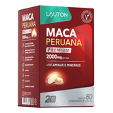 Maca Peruana Premium 1000mg Com Vitaminas 60 Tabletes Lauton