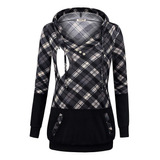 Blusa Maternidad Invierno Lactancia Multiccional Plaid Stitc