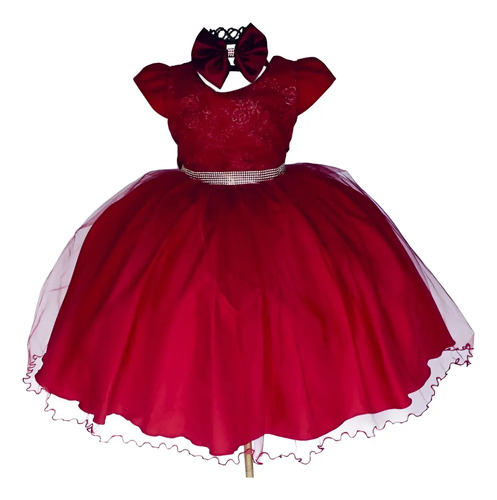 Vestido Infantil Princesa Festa Dama Casamento Aniversário