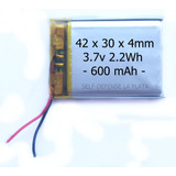 Batería Lipo Lithium 3.7 - 4.2v Mini 42x30mm Con Protección