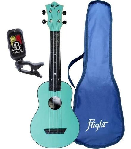 Flight Tus35pack Lbl Ukelele Soprano Azul C/funda Y Afinador