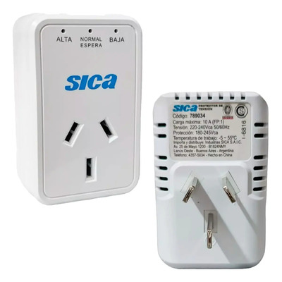 Protector Sica 789034 alta baja tensión heladera lavarropa color blanco | MercadoLibre