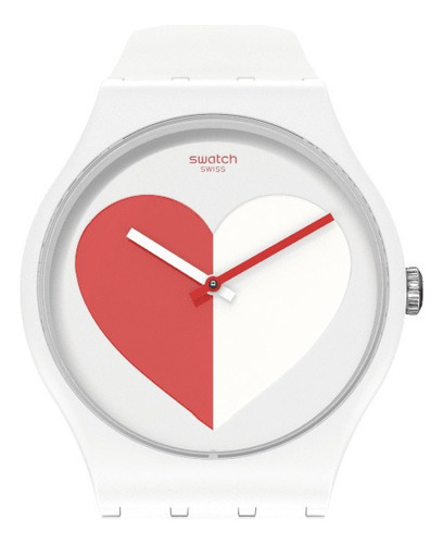 Reloj Swatch Half 3 Red So29z113 Color De La Correa Blanco Color Del Bisel Blanco Color Del Fondo Blanco