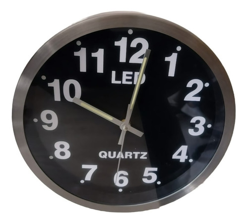 Reloj Pared Grande Negro Análogo Decorativo Hogar Clásico