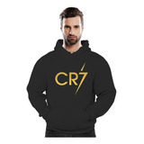 Poleron Estampado Cr7 Gold Futbol Hombre Niño