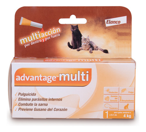 Advantage Multi® Antipulgas Y Parásitos Gatos De Hasta 4 Kg