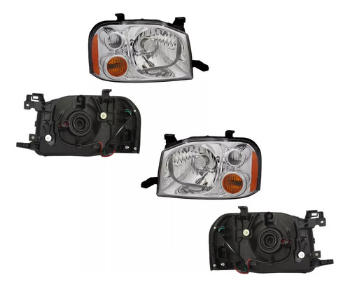 2 Faros Cromado Dfzp Np300 D-22 2008 2009 2010 2011 2012