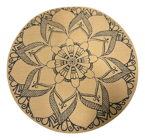 Individual De Plastico 37 Cm Redondo Mandala  X 6