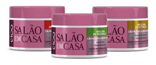 Kit Eico Salão Em Casa Cronograma Profissional Capilar 270g