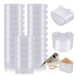 30 Vasos De Plástico Para Jaula, Comederos Para Pájaros, Vas